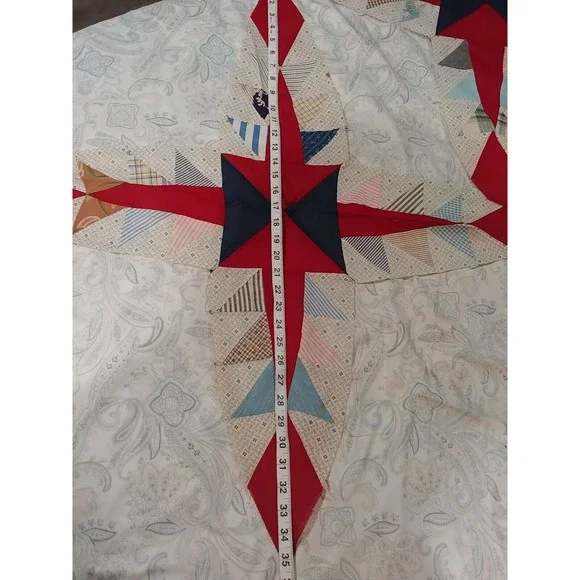 Vintage Quilt Four Pointed Star 1950s